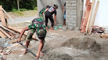 Satgas TMMD Ke-128 Kodim Abdya Mulai Semenisasi Balok MCK, Progres Capai 15 Persen