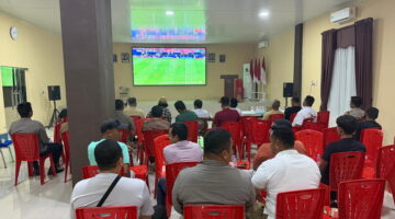 Kebersamaan dan Keakraban Warnai Nobar Piala Dunia yang Digelar Polres Aceh Tenggara
